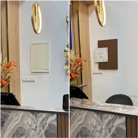 Cache tableau électrique en Bois - moderne