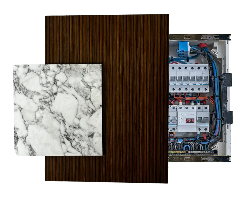 Cache tableau électrique en Bois - moderne